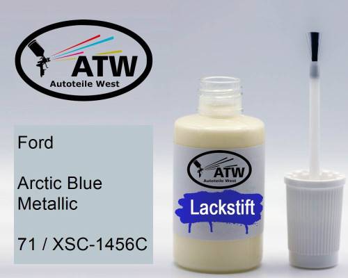 Ford, Arctic Blue Metallic, 71 / XSC-1456C: 20ml Lackstift, von ATW Autoteile West.